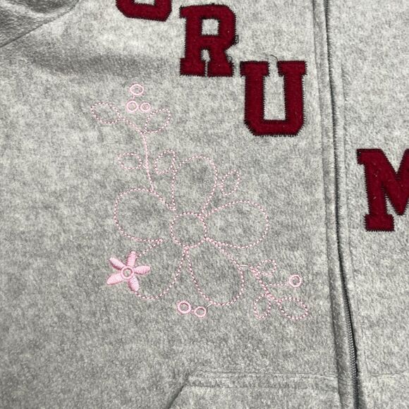 Disney Vintage Embroidered Grumpy Dwarf Sweatshirt Womens Large Gray Hoodie Zip - Picture 4 of 14